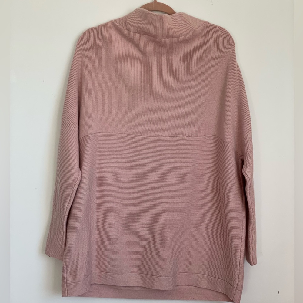 Women's Dusty Pink Oversized Cowl Neck Sweater Size Small